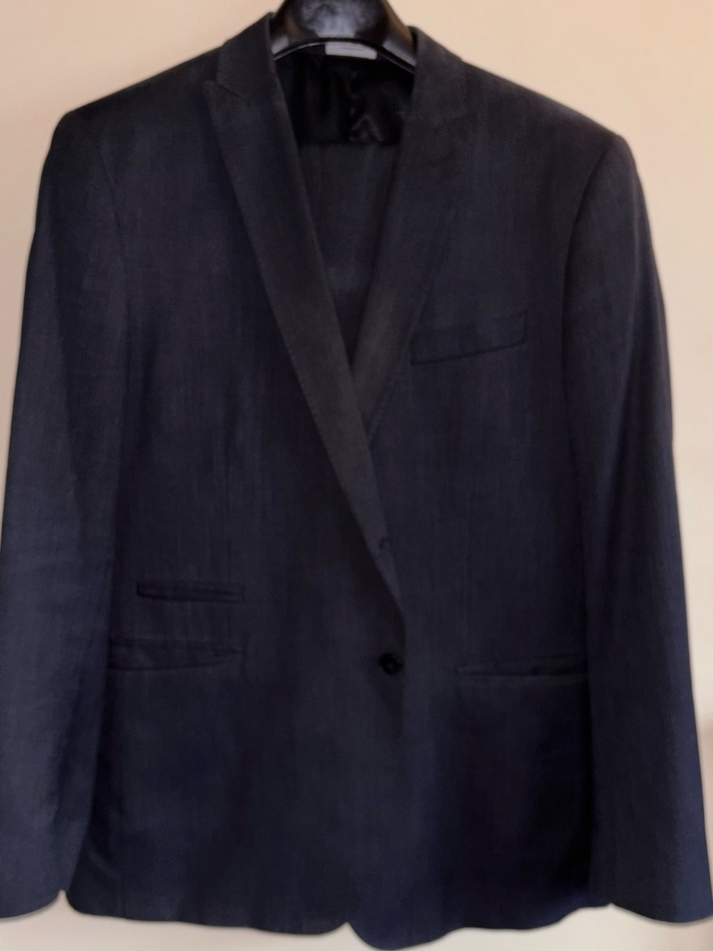 Men’s J. Ferrar Slim Fit Black Texture Suit Set 46R 38x32